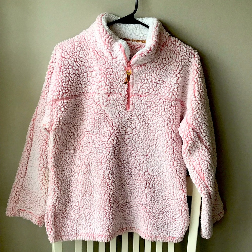 Puffy, soft sweater. Quarter zipper
